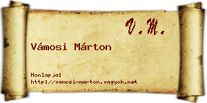 Vámosi Márton névjegykártya
